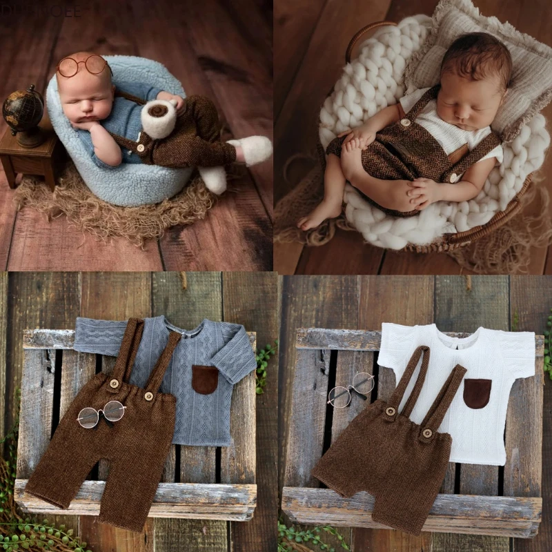 Infant Photography Props Outfit - Yenidoğan fotoğraf sahne kıyafet erkek bebek
