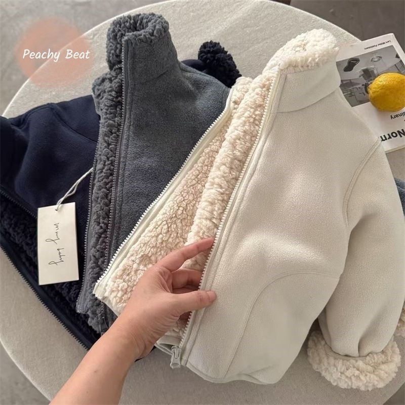 Toddler Boy Winter Fleece Jacket - Moda Bebek Kız Erkek Suni Kürk