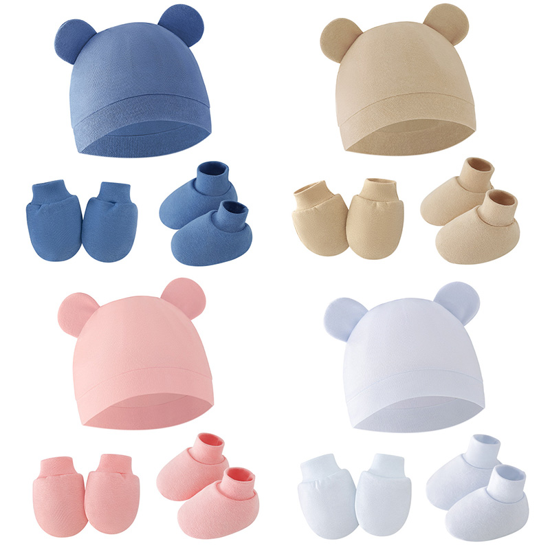Infant Beanie Hat With Ears - 2026 Bebek Şapka Eldiven Çorap Yenidoğan