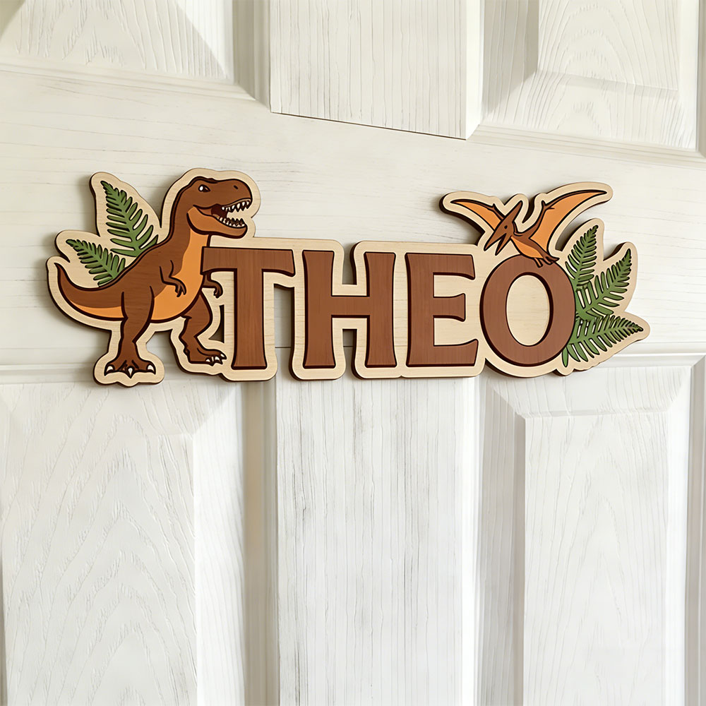 Nursery - Sevgili Bebekler İçin Kişiselleştirilmiş Dinozor İsimli