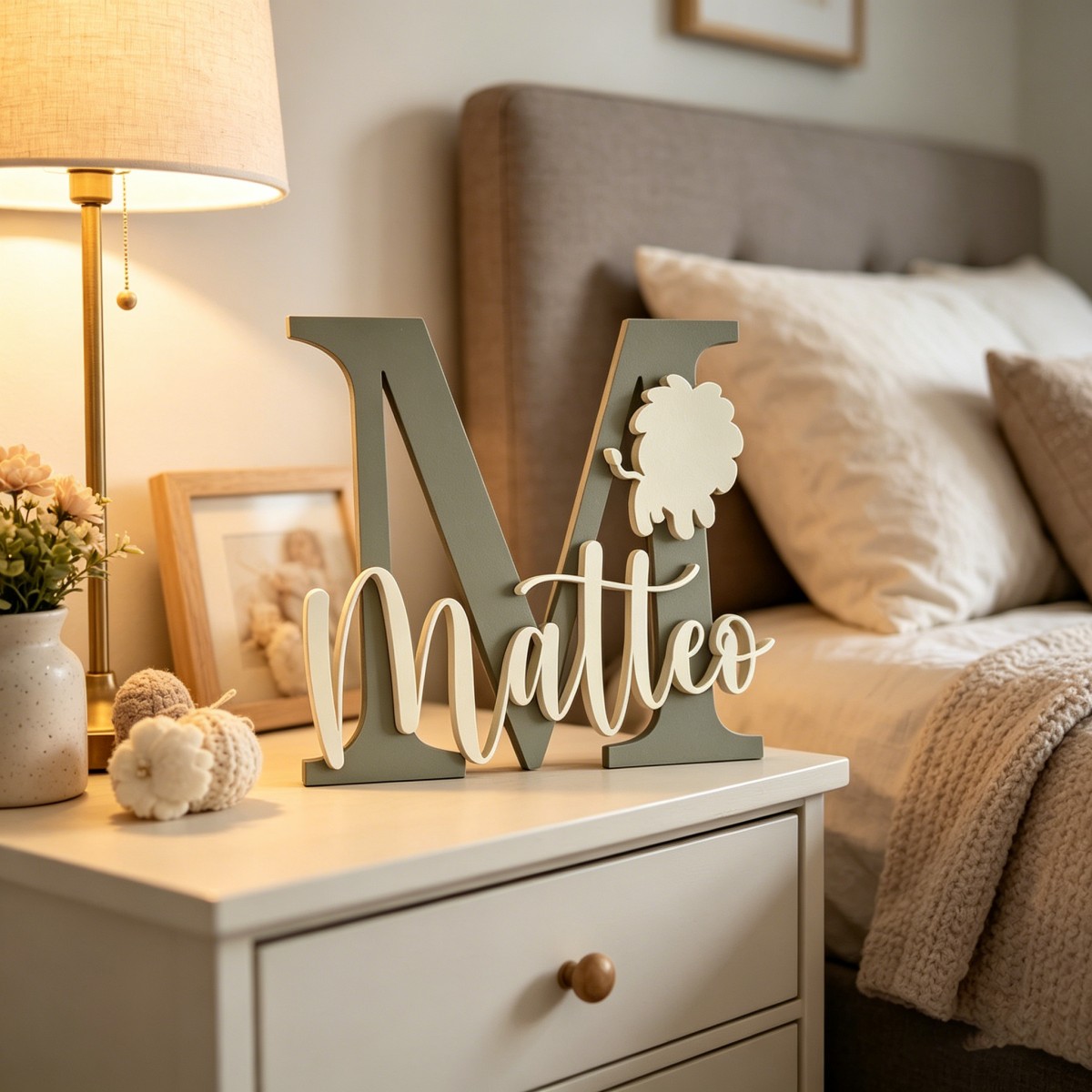 Nursery - 1 adet özel aslan adı ve