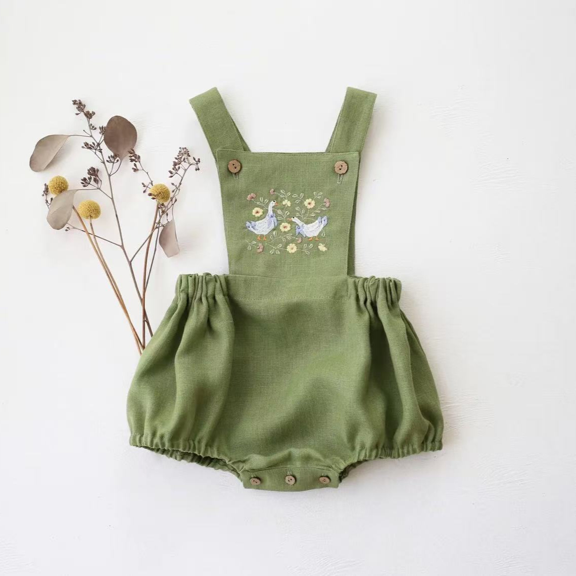 Kırsal Tarzı 2026 Yaz Yeni Beb - Baby Summer Linen Sleeveless Jumpsuit incelemesi ve fiyatı
