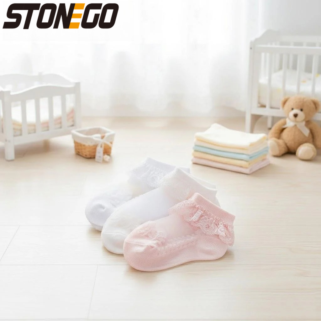 Sevimli Dantel Çiçekli File Be - Unisex Baby Socks Non Slip incelemesi ve fiyatı