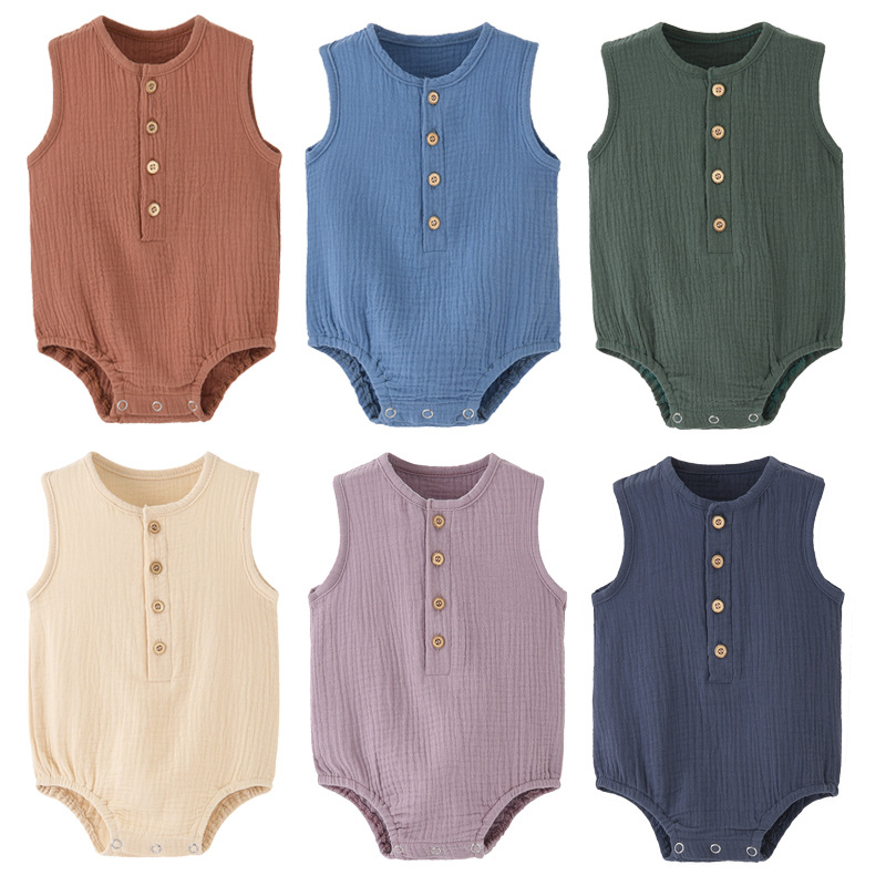 Yazlık, Düz Renk, Yeni Doğan B - Baby Summer Linen Sleeveless Jumpsuit incelemesi ve fiyatı