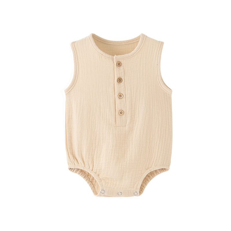 Yazlık, Düz Renk, Yeni Doğan B - Baby Summer Linen Sleeveless Jumpsuit incelemesi ve fiyatı